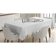 thumbnail image 1 of Ambesonne Romantic Tablecloth Rectangular Table Cover, You Are Loved Heart, 60"x90", Black White, 1 of 3