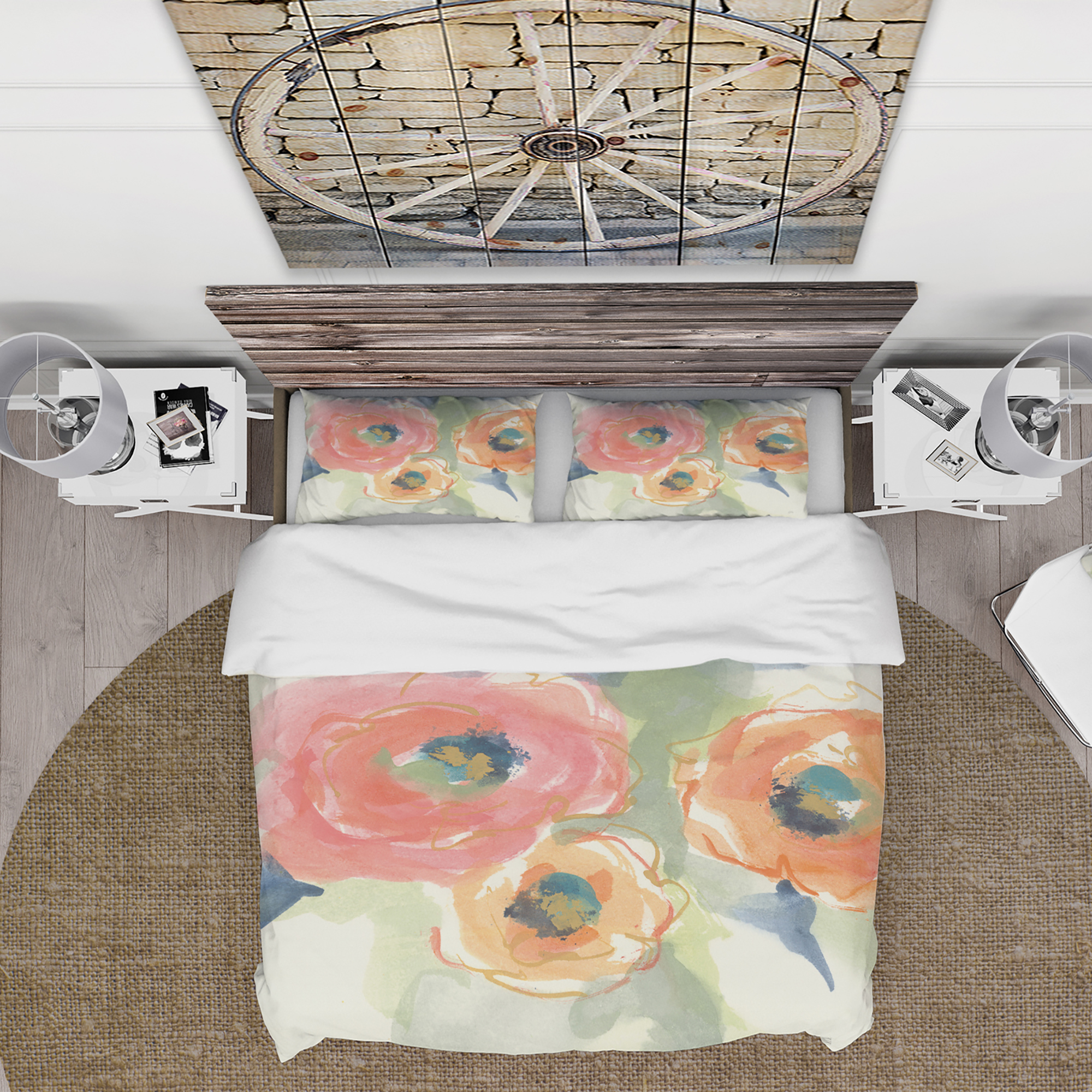 Designart 'Buttercup II' Traditional Duvet Cover Set