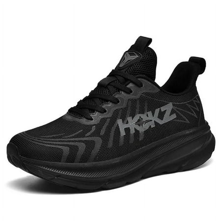 

Carbon Plate Marathon Cushion Men Sports Running Shoes Breathable Lightweight Womens Comfortable Athletic Nonskid Sneakers (All black 42)