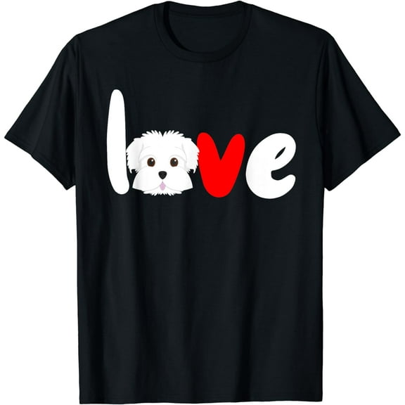 MALTESE DOG LOVE for valentine's day T-Shirt