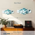 thumbnail image 3 of Elephant Stock Teal Abstract Wall Art - Horizontal Multi Panel Canvas - Living Room Wall Decor - Abstract Multi Panel - White And Teal Decor - 29" x 12", 3 of 4