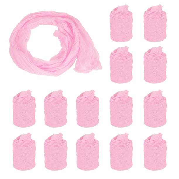 Uxcell Medias de Nylon Flor Tela, Kit de Manualidades Florales de 65cm/25.6" (Rosa Claro, Paquete de 25)