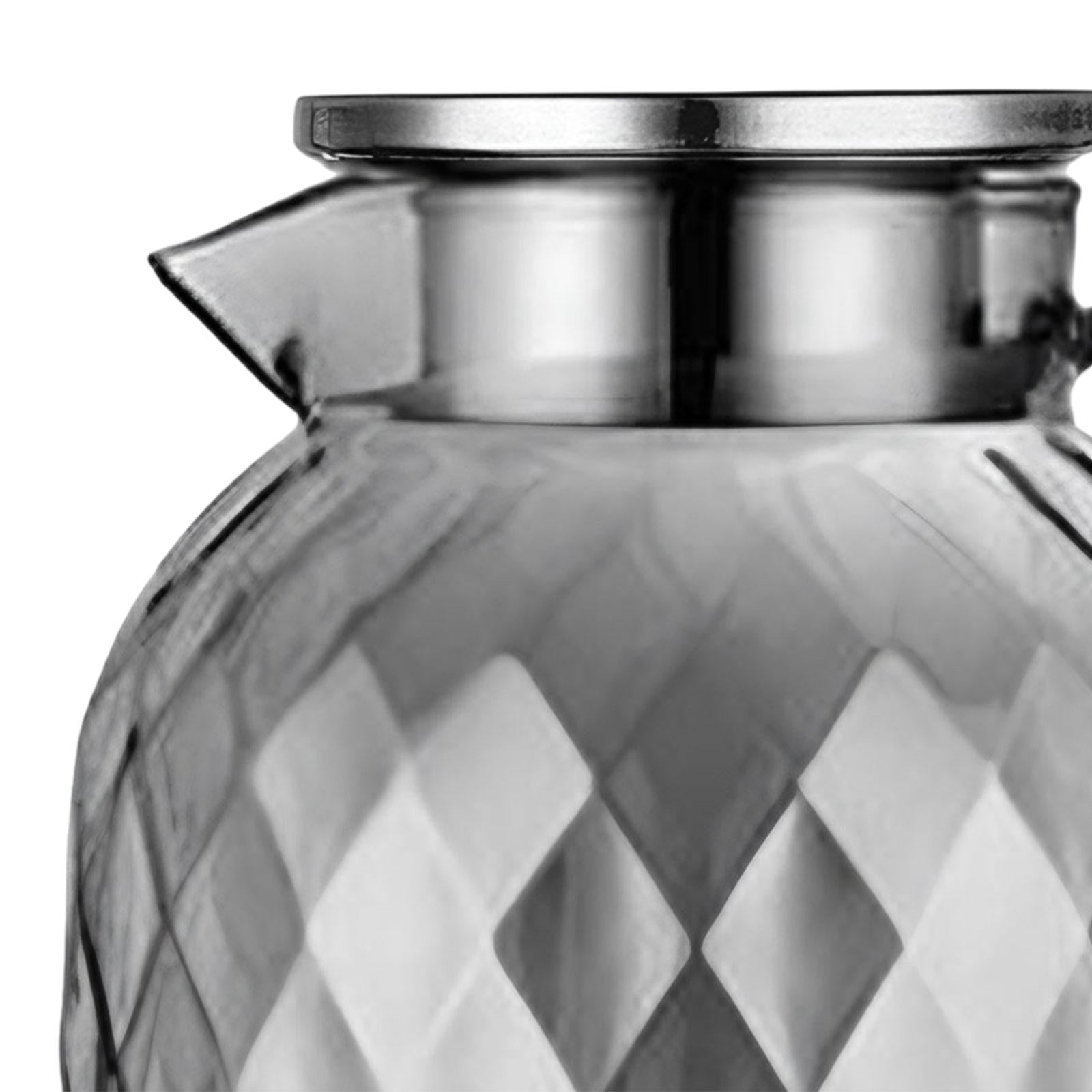 Baoblaze Beverage Pitcher with Lid Large Bore Design Glass Jug for Drink Iced Tea Milk 1500ml