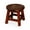 Cherry, variant on Floral Carved Rubberwood Stool / Compact for Storage in Small Spaces