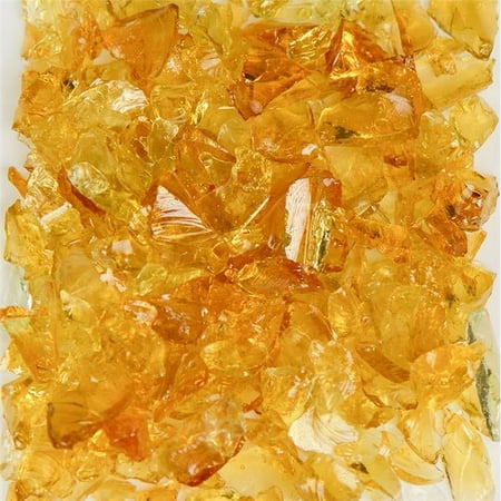 American Specialty Glass THONEYL1-5 Recycled Chunky Glass, Honey Lemon - Size 1 - 0.13-0.25 in. - 5 lbs