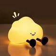thumbnail image 1 of Luz Nocturna de Nube, Luz Nocturna Táctil de Silicona para Niños, Atenuación de 3 Niveles, Temporizr, Luz de Noche Recargable con USB, para Dormitorio, Habitación Infantil, Regalo, 1 of 3
