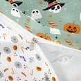 thumbnail image 4 of Homewish Cute Halloween Style Duvet Cover Queen,Witch Hat Skull Pumpkin Candy Spider Print Queen Bedding,Halloween Reversible,3-Piece,1 Duvet Cover and 2 Pillowcases, 4 of 6