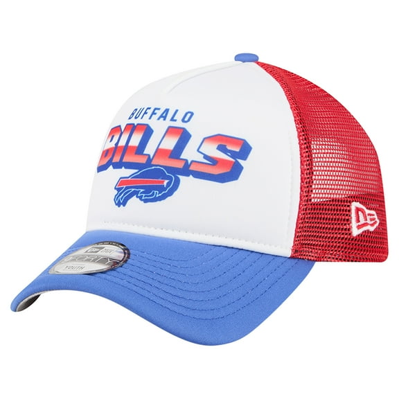Youth New Era  White/Royal Buffalo Bills Streak 9FORTY A-Frame Adjustable Hat