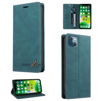 Wallet Cover for iPhone 13 mini, RFID Blocking Credit Card Slot Stand Slim Premium PU Leather & Soft TPU Back Shockproof Flip Folio Book Magnetic Cover For iPhone 13 Mini - 5.4",
Blue