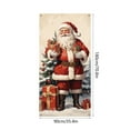 thumbnail image 3 of Kumdkd 35 x 71 inch Christmas Door Cover - Santa Claus Pattern - Festive Holiday Decoration - Easy to Install - Durable Polyester - Perfect for Doors, Walls, or Tables, 3 of 6