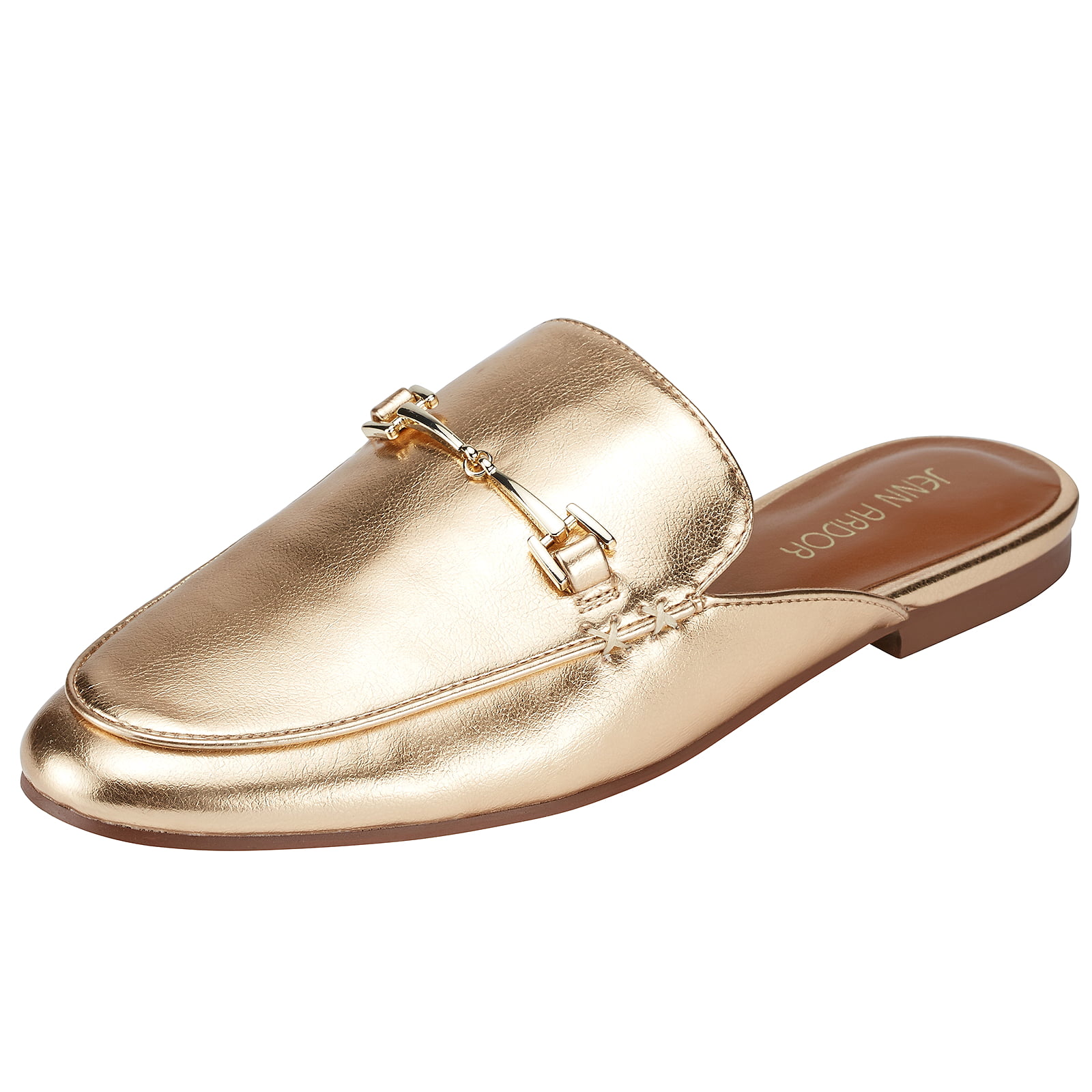 JENN ARDOR Women's Mule Flats Shoes Pointed Toe Backless Slipper Slip On Loafer Shoes 