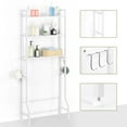 thumbnail image 3 of 3-Tier White Wooden Toilet Shelf Organizer Toilet Storage Shelf, 3 of 6