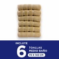 thumbnail image 2 of Toalla de Medio Baño 6 Piezas 100% Algodón Beige Hokins 70x140, 2 of 7