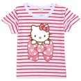 thumbnail image 3 of Hello Kitty moda para chicas de algodón a rayas de manga corta Camiseta niños verano Casual dibujos animados impreso Tops ropa para niños, 3 of 4