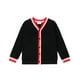 thumbnail image 1 of AP-cárdigan a rayas para niños y niñas, conjunto de dos tonos con cuello en v, ropa a juego para la familia, moda informal de algodón, vestido superior, 1 of 4