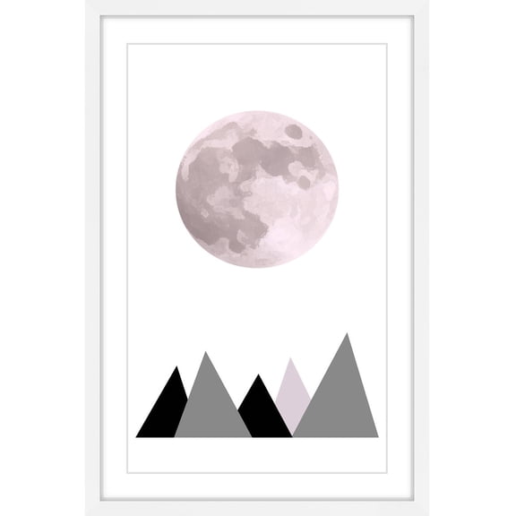 Marmont Hill "Pink Moon" by Katarina Snygg Framed Painting Print