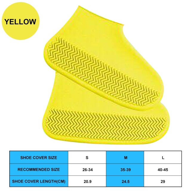 Cubiertas de zapatos impermeables de silicona Unisex, Protector de zapatos antideslizante, almohadillas de Botas de lluvia para exteriores, cubiertas de zapatos de lluvia reutilizables