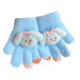 thumbnail image 2 of NAISIBABY Kids Girls Knitted Gloves, Stretchy Thermal Cute Soft Winter Outdoor Play Snow Mittens Light Blue Free Size, 2 of 4
