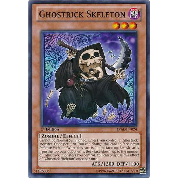 YuGiOh Legacy of the Valiant Ghostrick Skeleton LVAL-EN024