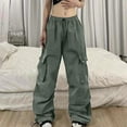 thumbnail image 3 of Kureaily Cargo Pants Women Baggy Pants Woman Mutil Pockets Loose Fit Casual Pants for Women, 3 of 5