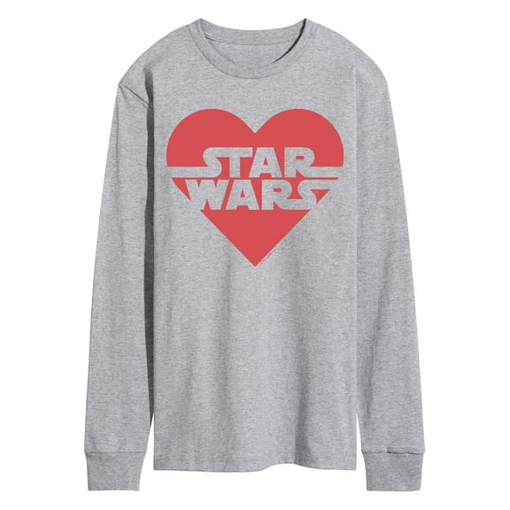 Star Wars - Valentine Heart Logo - Men's Long Sleeve Graphic T-Shirt