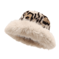 thumbnail image 2 of Winter Faux Fur Bucket Hat Unisex Thick Warm Plush Fisherman Cap Fluffy Cold Weather Hat for Outdoor Daily Wear, 2 of 6