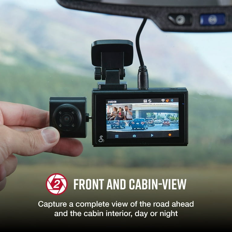 Cobra SC 200D Dual-View Smart Dash Cam with Rear-View Accessory