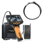 Inspection Camera 8MM, Industrial Endoscope-Borescope, 16.4 ft Dual Lens & 3.3ft Single Lens Cable, 6 LED Lights, 1080P HD Image, 4.5 Inches Display Screen, 32 GB Card, IP67 Waterproof