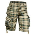 thumbnail image 1 of Wyzesi Pantalons Rouges pour Hommes Courts Bouffants Mode Hommes Coton et Lin Imprimé Poche en Lin Pantalons à Lacets Grande Taille Pantalons Décontractés de Noël Costumes, 1 of 6