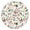 Pioneer Flower Floral-2, variant on Pioneer Flower Floral Print Pattern Round Fitted Tablecloth with Elastic Edge,Dining Table Cover Waterproof,Outdoor Round Tablecloth for Camping,Dining,Indoor and Outdoor