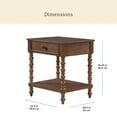 thumbnail image 4 of (2 pack) Pioneer Woman Harper Spindle Nightstand with USB Charging Ports, Homestead Brown, 4 of 14