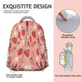 thumbnail image 5 of Pink Strawberry Plants Fruit Backpack for School,Cute School Bag,Schoolbag with Adjustable Shoulder Straps & Padded Back,15.3"x11"x7.1".﻿, 5 of 6