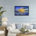 thumbnail image 3 of Stupell Industries Tropical Golden Blue Sunset over Waves Black Floating Frame Canvas Art, 31 x 21, by Eszra Tanner, 3 of 8