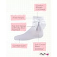 thumbnail image 3 of MeMoi  Silky Side Bow Anklet Socks - Girls - Female, 6, White, 3 of 12