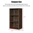 thumbnail image 2 of Costway 3 Open Shelf Bookcase Modern Multi-functional Storage Display Cabinet, 2 of 7