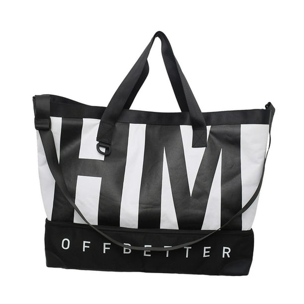 Bolsa de gimnasio deportiva, bolsa de compras, bolsa de viaje para entrenamiento físico, gimnasio, viajes al aire libre Negro