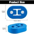 thumbnail image 2 of Rubber Exhaust Hanger, Muffler Exhaust System, Heavy Insulator Support Bushing Installation, 2 Holes 0.47 Inch, High-Density Tailpipe Damping Hanger (4PCS Blue), 2 of 5