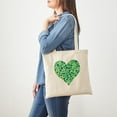 thumbnail image 3 of CafePress - Irish Shamrock Heart Tote Bag - Unisex Canvas Tote Bag, Beige, 1-Piece, 3 of 6