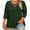 Green, variant on Plus Size Clothes for Women, Women's Fashion Plus-Size Casual Solid Color 3/4-Sleeve Pullover Top, Autumn & Winter Style, Plus Size Tops
