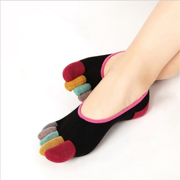 Masteelf Durable Antislip Socks for Girls with Cute Cartoon Design Made of Cotton Black