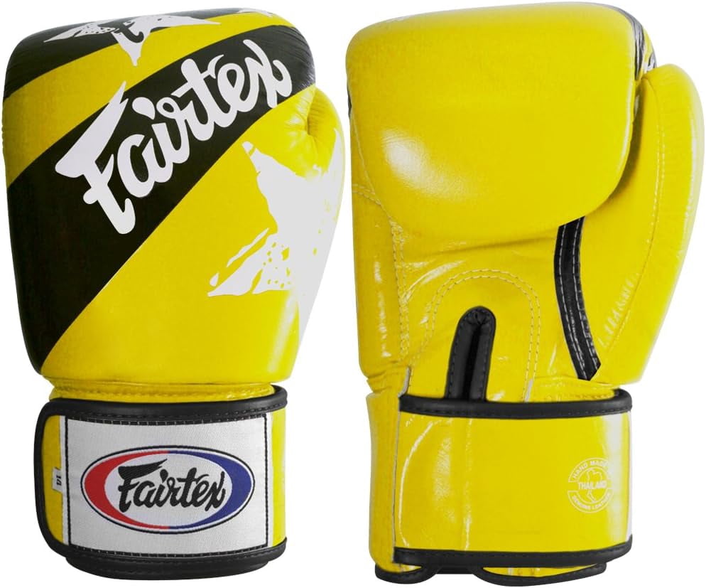 Fairtex グローブ 16oz イエロー Fairtex Muay Thai-Style Sparring Gloves 16 oz Red / Black