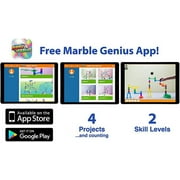 Marble Genius Marble Run - Maze Track or Race Game for Adults, Teens, Toddlers, or Kids Aged 4-8 years old, 130 Complete Pieces (80 Translucent Marbulous Pieces + 50 Glass-Marble Set), Starter Set