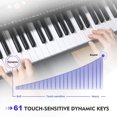 thumbnail image 3 of MUSTAR Electric 61 Key Piano Keyboard Beginners with Stand, Touch Sensitive, Headphones, Microphone, MP3/USB/LCD Screen, 3 of 9