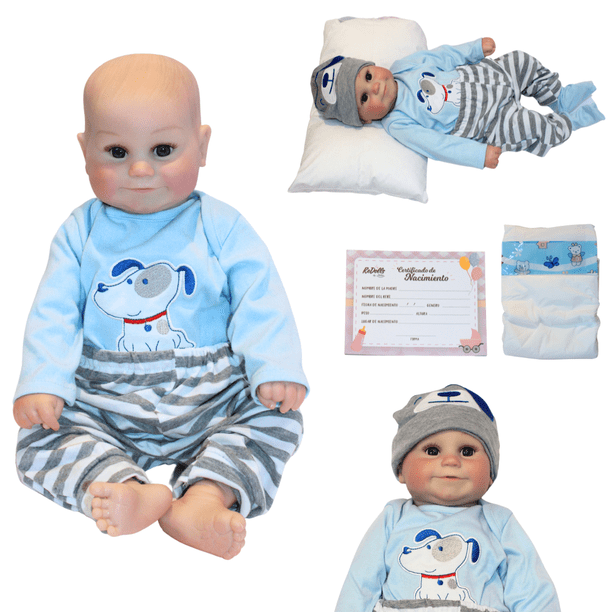 Muñeco Reborn Renato 48cm REDOLL | Caucho Suave Full Body con Movimiento Real | Kit de Vestimenta y