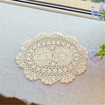thumbnail image 4 of Lssam Oval Crochet Doilies, Lace Placemats for Dining Table, Farmhouse Table Runners, Elegant Centerpiece for Dressers and End Tables, 4 of 9