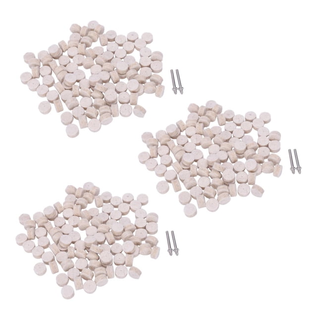 Herramienta de Rueda Redonda Pulidora de Pulido de Fieltro de Lana 300Pcs + 6 Vástago para Dremel Rotary