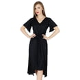 thumbnail image 1 of Bimba Robe Droite Asymétrique pour Femmes Mi-Mollet Été en Rayonne Robes de Jour, 1 of 8