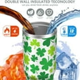 thumbnail image 4 of 1pc Shamrock 30oz Tumbler with Straw & Handle - Insulated Stainless Steel Cup | Holiday Gift for Man Women (Christmas, Valentine's, Birthday), 4 of 7