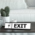 thumbnail image 2 of Exit, Black Frame Desk Sign (2 x 8"), 2 of 3