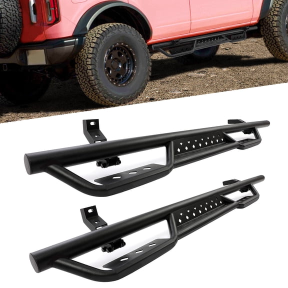 Fits 2021-2024 Ford Bronco 4 Door Side Steps Running Boards Nerf Bars Textured
